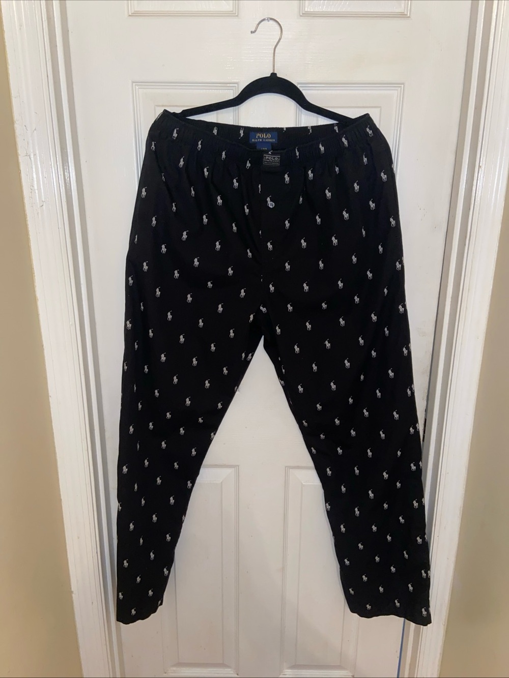 Polo by Ralph Lauren Black All-Over Pony Print Joggers